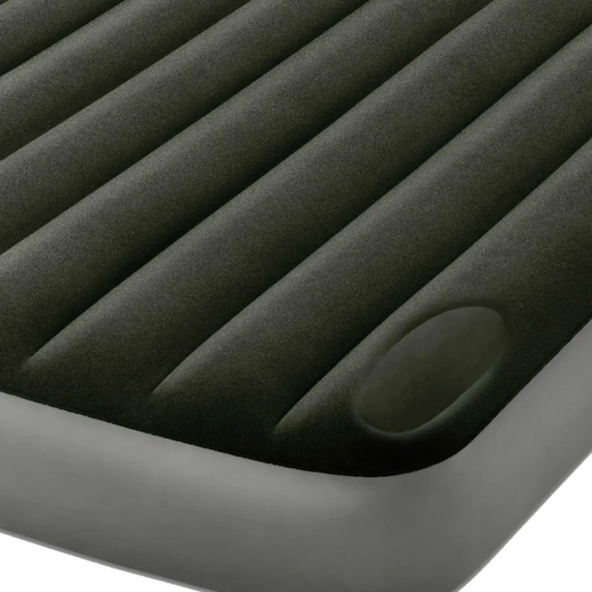 Colchón hinchable Intex Downy Full 2 personas bomba de pie gris 25x137x192 cm
