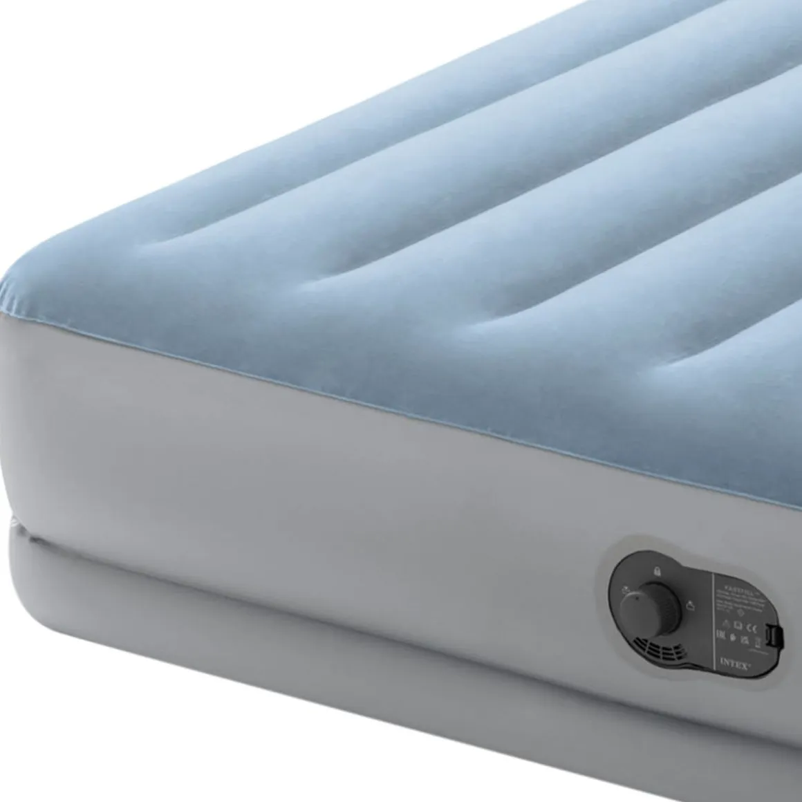 Colchón hinchable Intex Mid Rise Comfort plus 2 personas + bomba con USB gris 36x152x203 cm