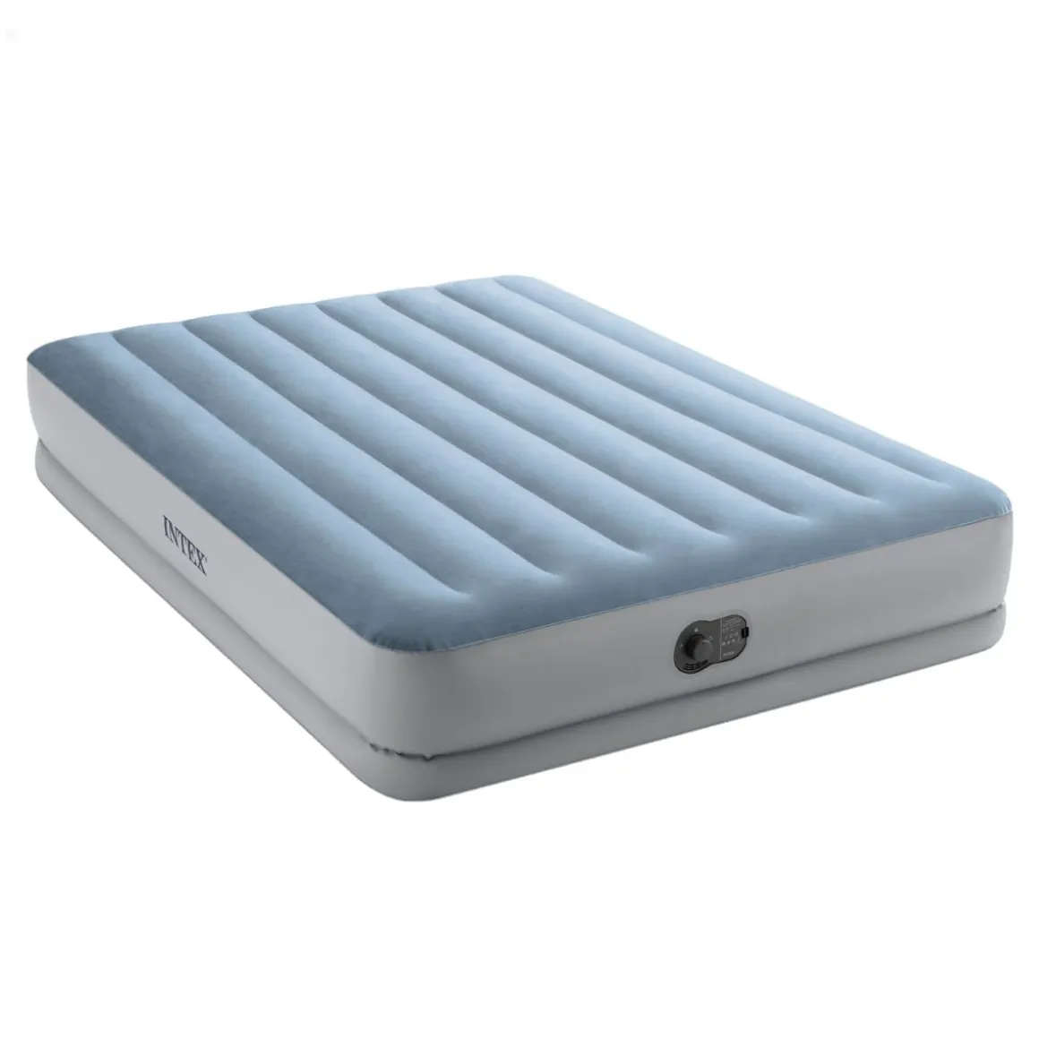 Colchón hinchable Intex Mid Rise Comfort plus 2 personas + bomba con USB gris 36x152x203 cm