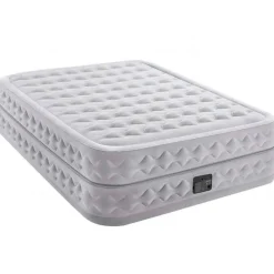 Colchón hinchable Supreme Air Flow Intex 2 usuarios con hinchador eléctrico gris 51x152x203 cm