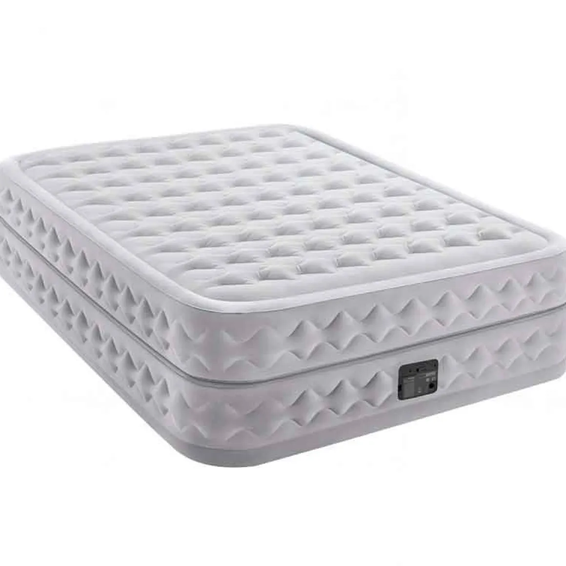 Colchón hinchable Supreme Air Flow Intex 2 usuarios con hinchador eléctrico gris 51x152x203 cm