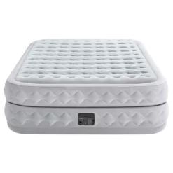 Colchón hinchable Supreme Air Flow Intex 2 usuarios con hinchador eléctrico gris 51x152x203 cm