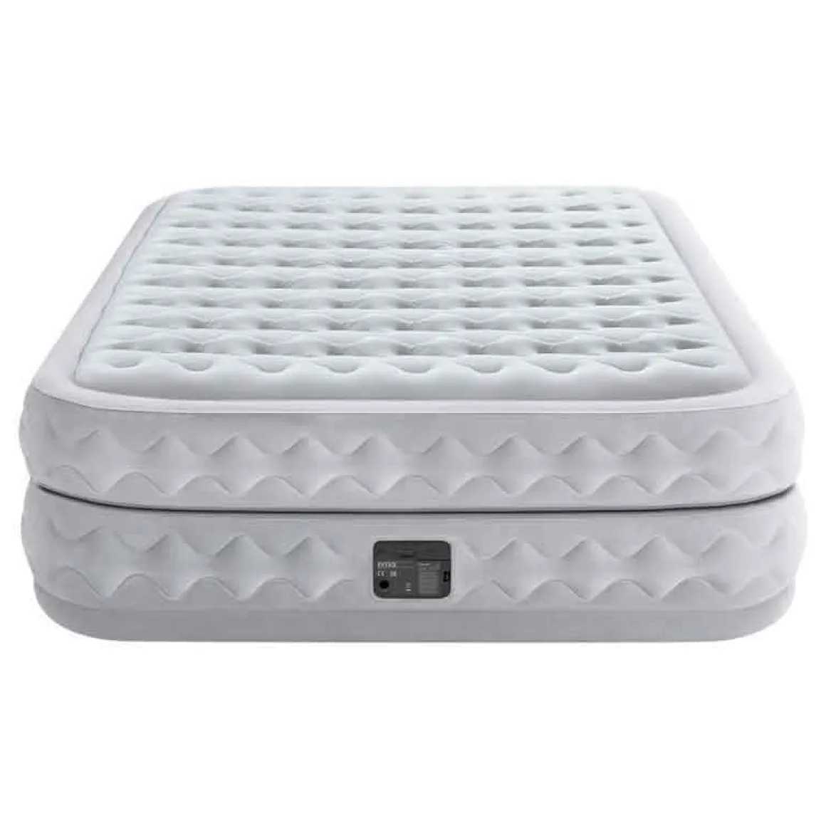 Colchón hinchable Supreme Air Flow Intex 2 usuarios con hinchador eléctrico gris 51x152x203 cm