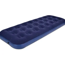 Colchón inflable Avenli 1 persona superficie flocada azul 73x191 cm