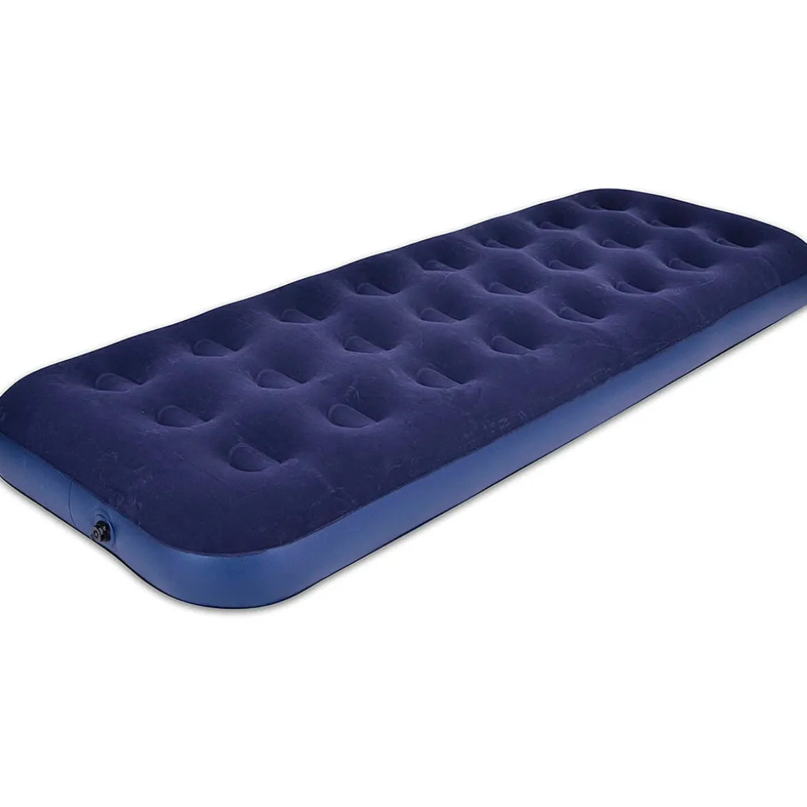 Colchón inflable Avenli 1 persona superficie flocada azul 73x191 cm