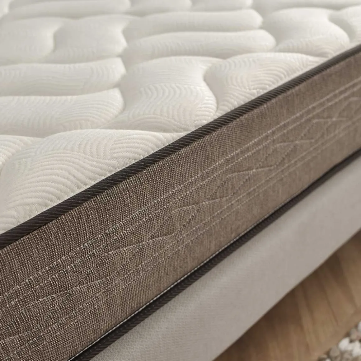 Colchón Luxury Bio Relax viscoelástica núcleo HR de alta densidad blanco