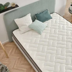 Colchón Luxury Bio Relax viscoelástica núcleo HR de alta densidad blanco