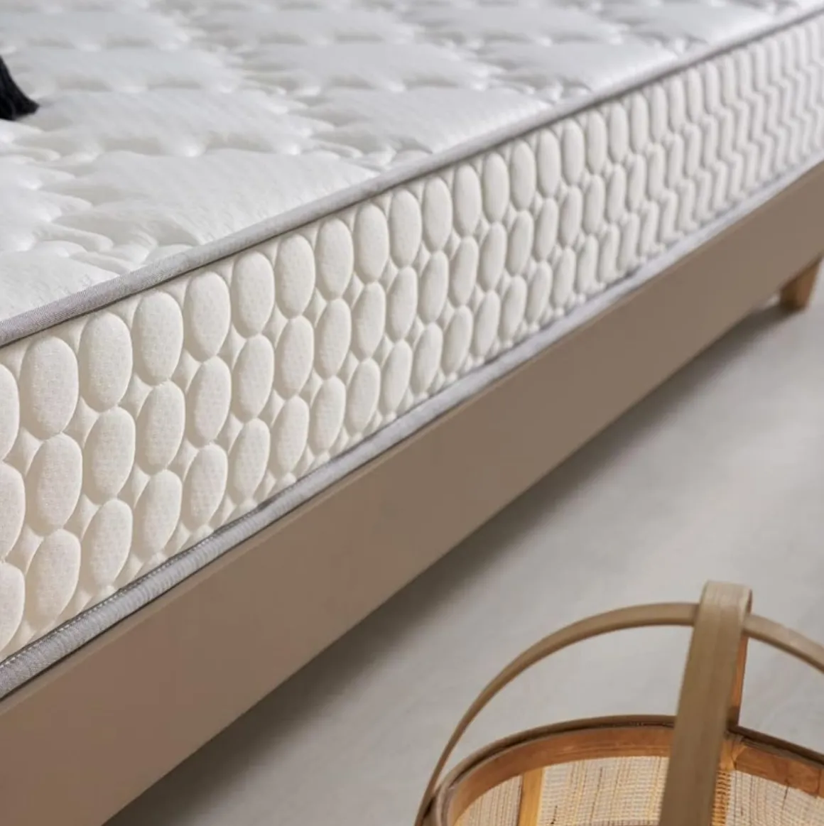 Colchón visco Luxury Nature Confort media/alta viscosoft + fibras naturales blanco 19 cm
