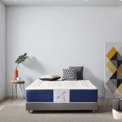 Colchón visco Memory Sistem Plus núcleo Flexcel con visco grafeno blanco/azul 30 cm