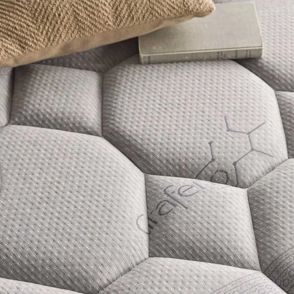 Colchón visco Natur Grafeno núcleo HR Bio Confort Plus antiestrés gris 28 cm
