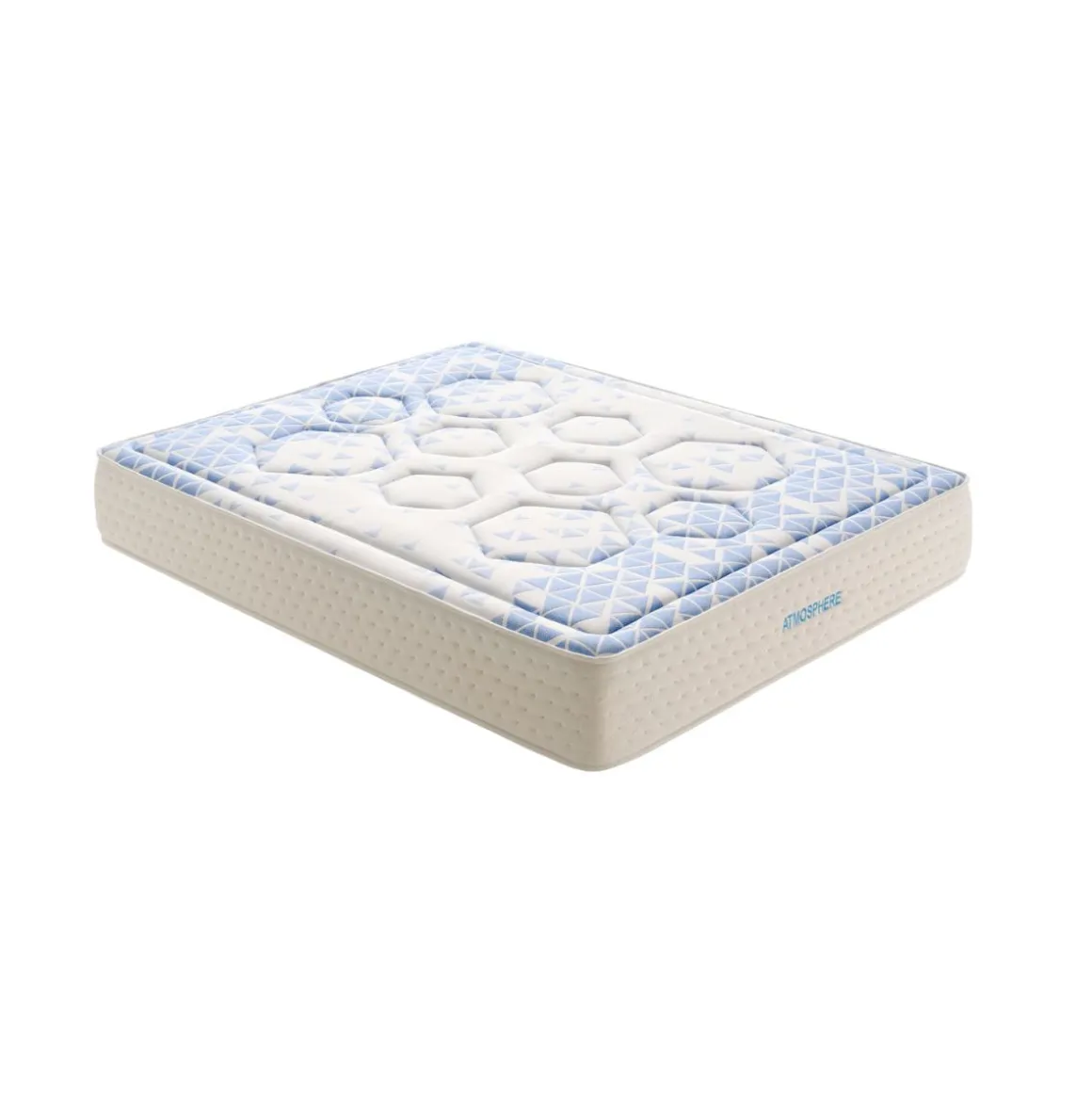 Colchón viscoelástico Atmosphere núcleo muelles ensacados blanco/azul 30 cm