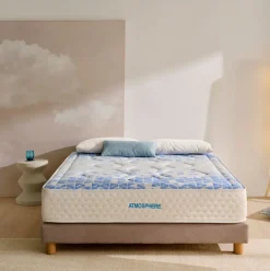 Colchón viscoelástico Atmosphere núcleo muelles ensacados blanco/azul 30 cm