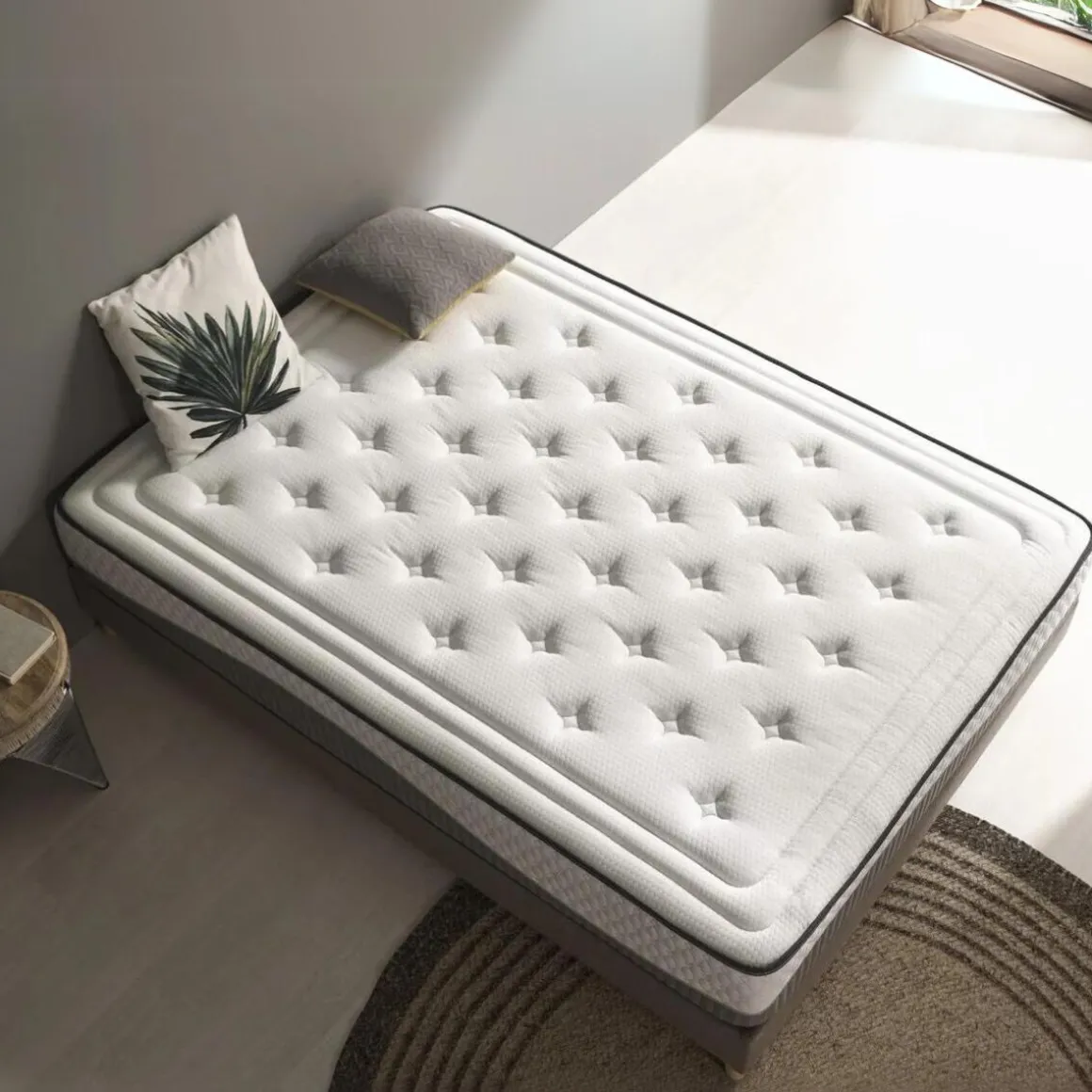 Colchón viscoelástico Clean Plus núcleo HR alta densidad blanco 28 cm