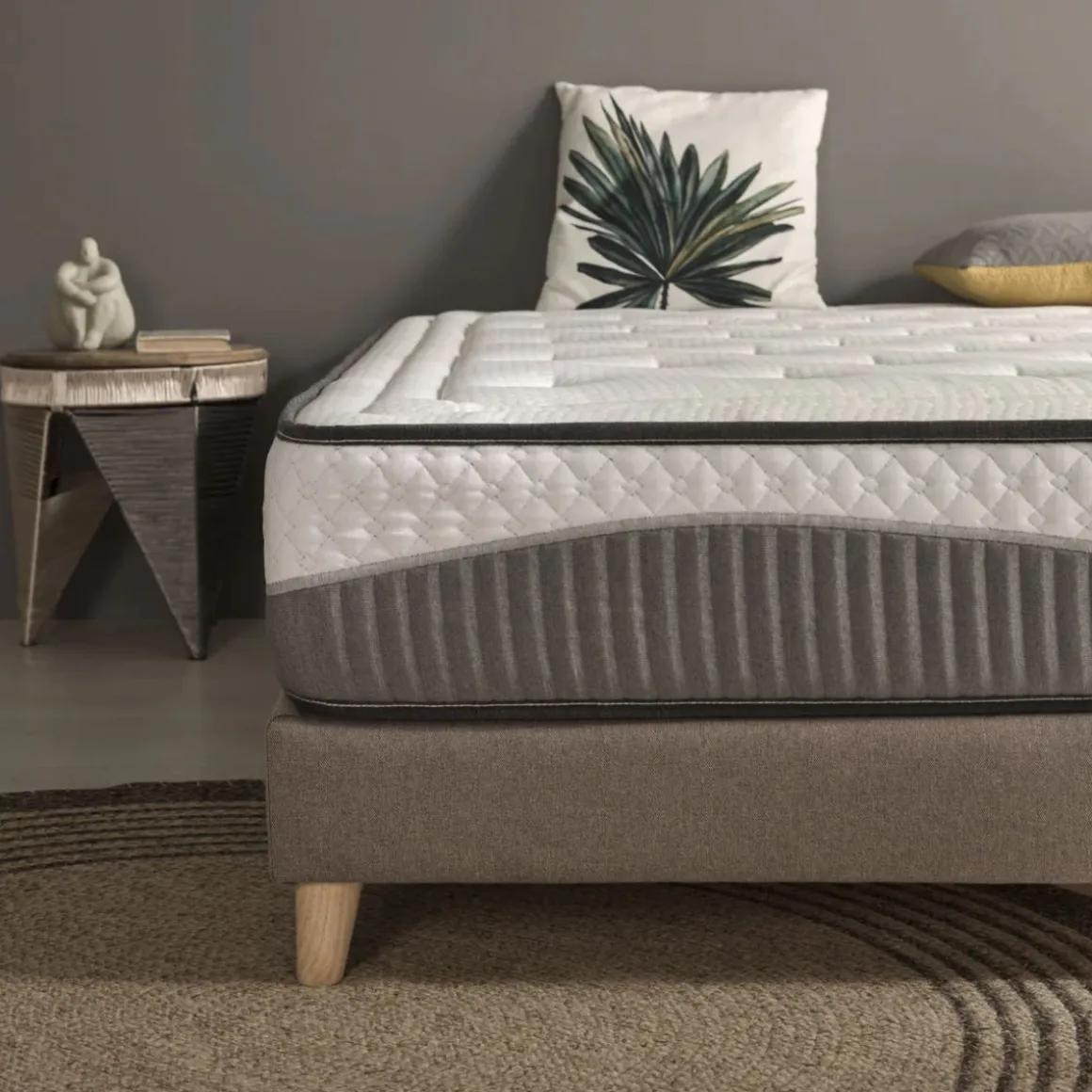 Colchón viscoelástico Clean Plus núcleo HR alta densidad blanco 28 cm
