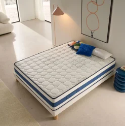 Colchón viscoelástico Luxury Air Balance núcleo HR blanco/azul 30 cm
