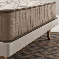 Colchón viscoelástico Tencel núcleo micropartículas de carbono beige 20 cm