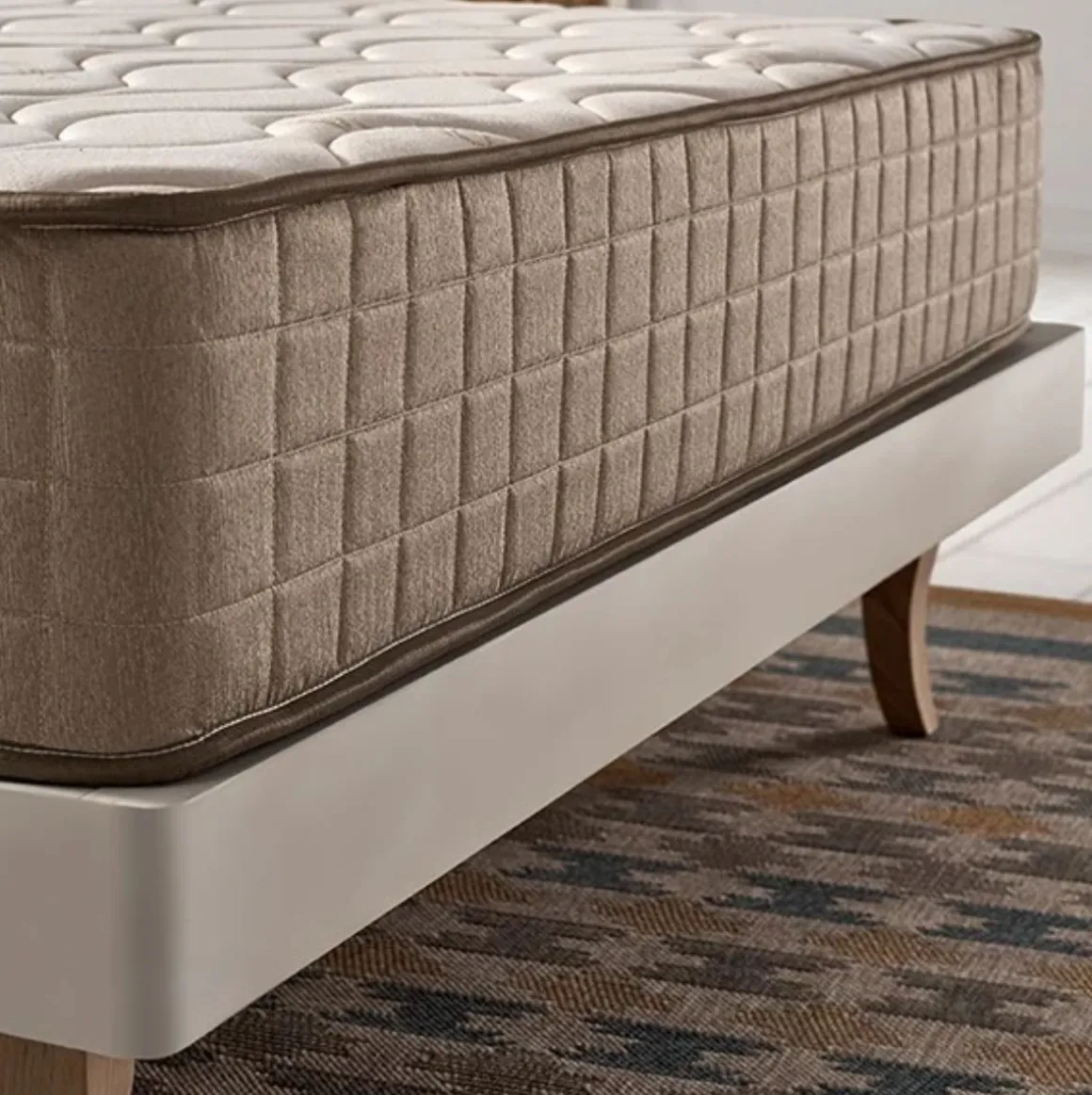 Colchón viscoelástico Tencel núcleo micropartículas de carbono beige 20 cm