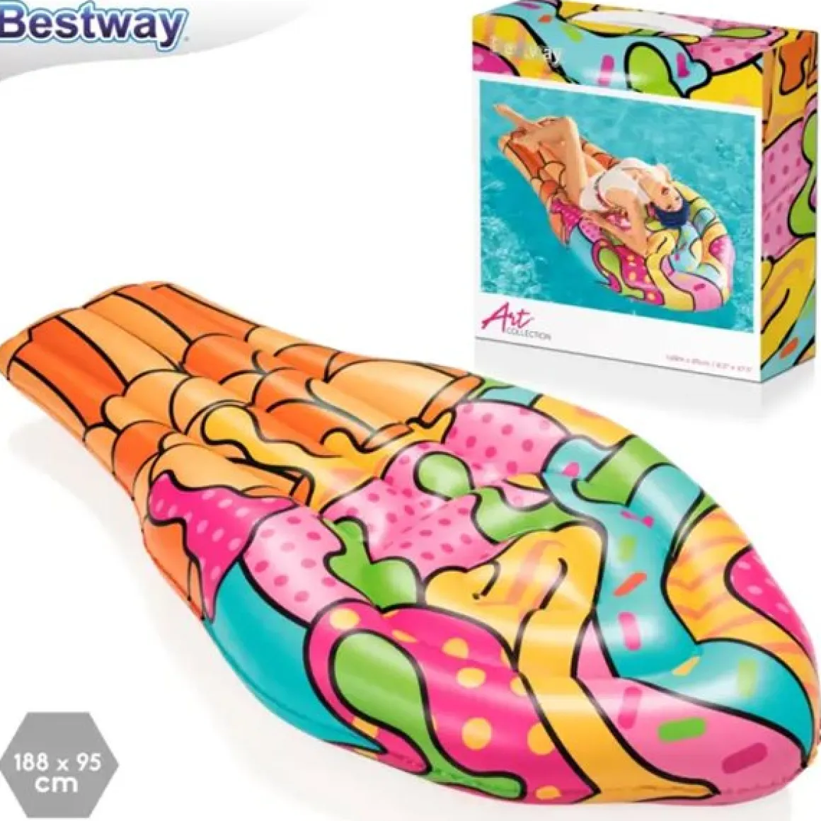 Colchoneta helado Pop Art Bestway 188x95 cm