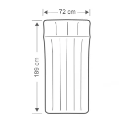 Colchoneta hinchable Intex gris/azul 20x72x189 cm