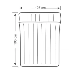 Colchoneta hinchable Intex gris/azul 24x127x193 cm