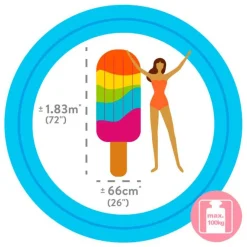 Colchoneta hinchable Rainbow Popsicle Intex +14A multicolor 183x66 cm