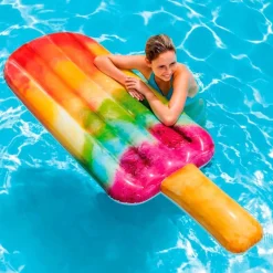 Colchoneta hinchable Rainbow Popsicle Intex +14A multicolor 183x66 cm