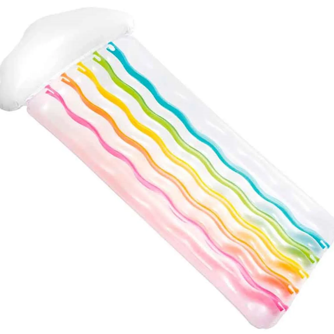 Colchoneta hinchable Rainbow Cloud Intex +14A blanco 25x180x86 cm