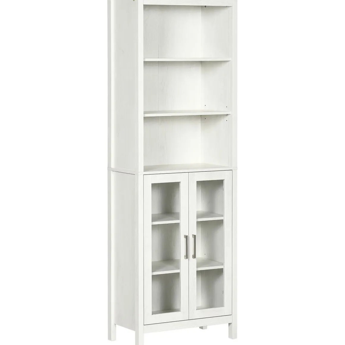 Columna de baño Austin Kleankin vitrina + estantes regulables blanco 162x53x30 cm