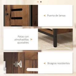 Columna de baño Moka Kleankin 2 estantes con armario marrón oscuro 167x37x30 cm