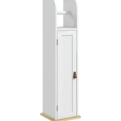 Columna portarrollos Siena Kleankin con puerta blanco 80x20x20 cm