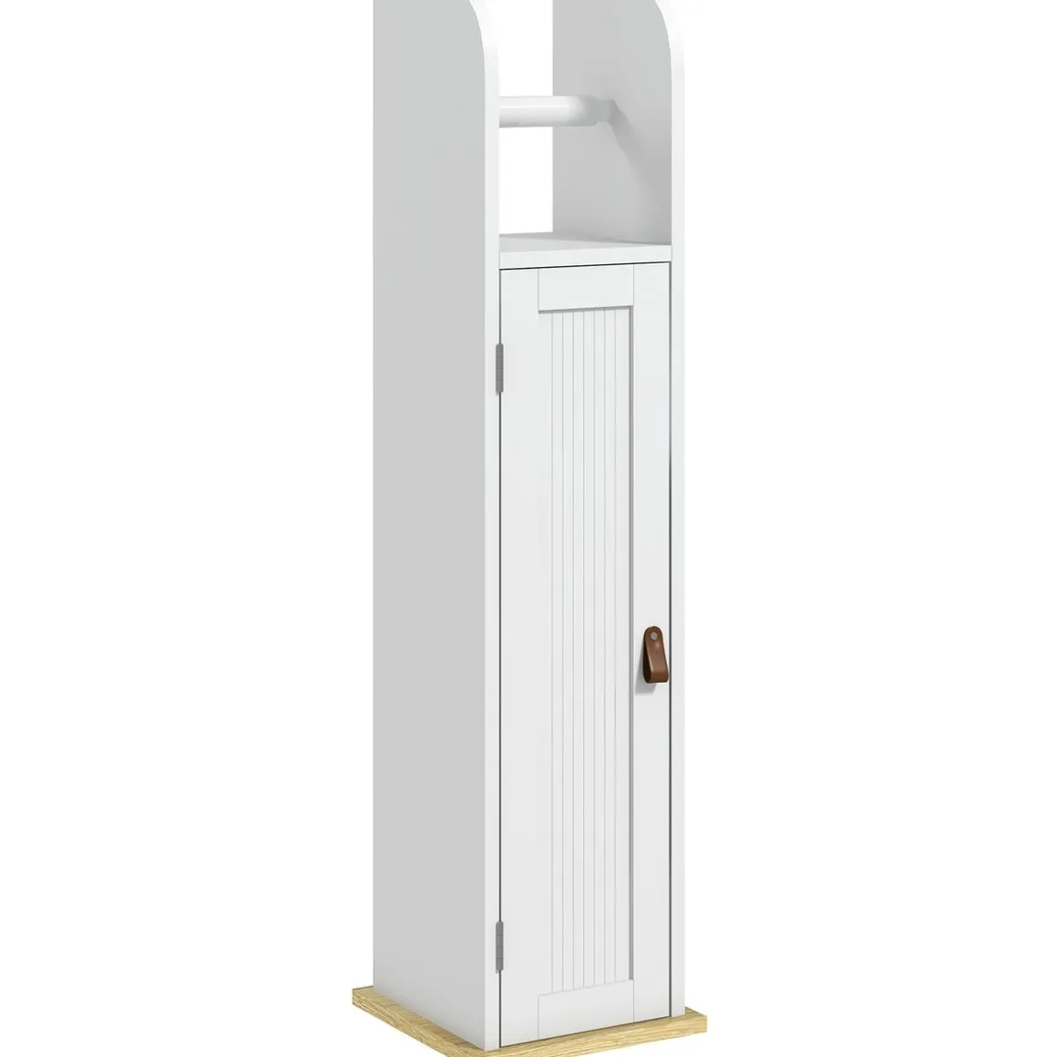 Columna portarrollos Siena Kleankin con puerta blanco 80x20x20 cm