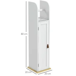 Columna portarrollos Siena Kleankin con puerta blanco 80x20x20 cm