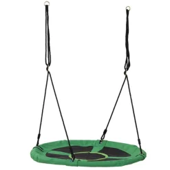 Columpio nido infantil Homcom redondo +3A Ø100x4,5 cm