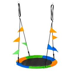 Columpio nido infantil Outsunny +3A multicolor Ø100x120/180 cm