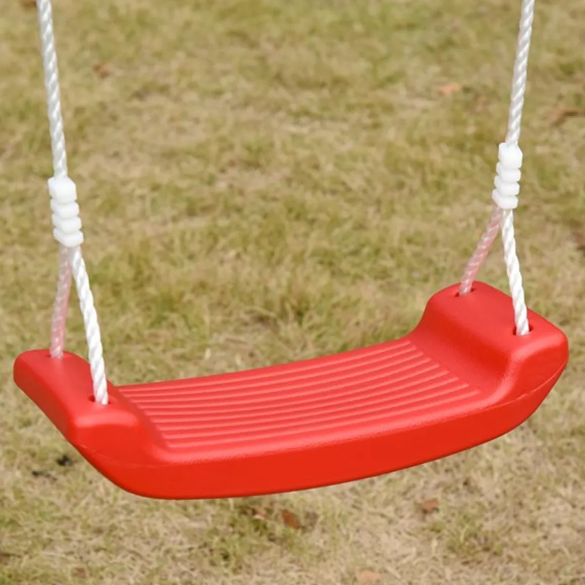 Columpio para niños Outsunny 2 asientos +3 años verde/rojo 180x220x160 cm