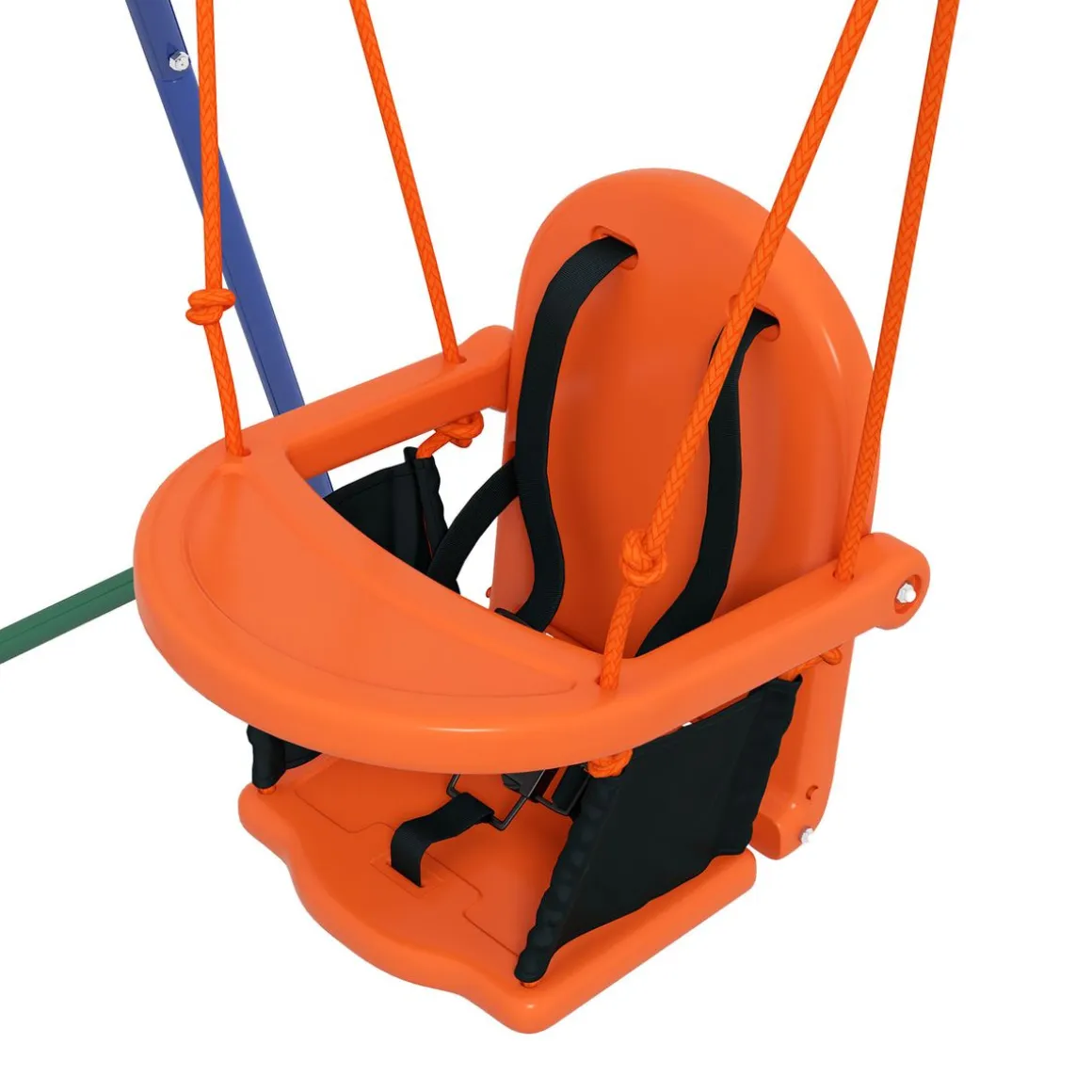 Columpio Speed Outsunny silla 2 en 1 +6M multicolor 182x180x160 cm