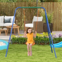 Columpio Speed Outsunny silla 2 en 1 +6M multicolor 182x180x160 cm