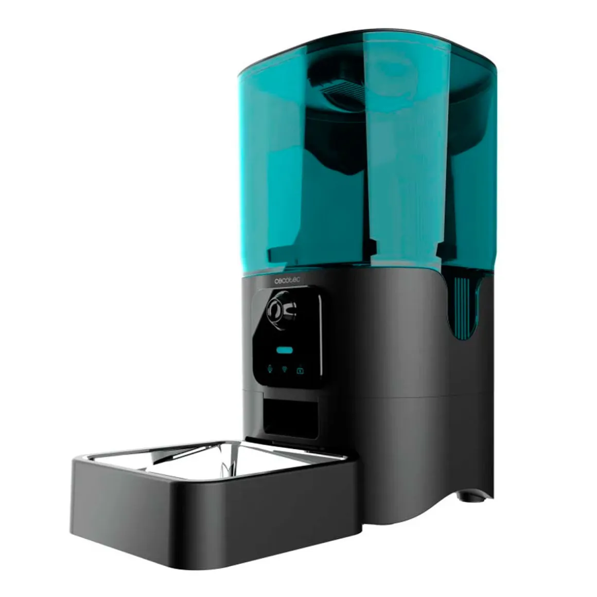 Comedero de mascotas automático Cecotec Pumba 6000 Purrfect Meal Smart Vision 6L WiFi, cámara y micrófono negro