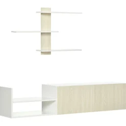 Composición de salón Antares Homcom con estantería natural
