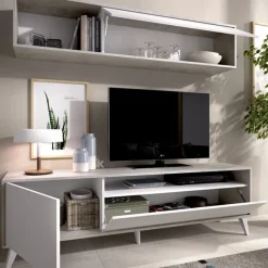 Composición de salón Bonn con módulo alto y mueble de TV