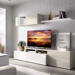 Composición de salón Elle con módulo alto y mueble de TV