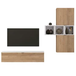 Composición de salón Italia Ambiente 1 salerno/blanco artik