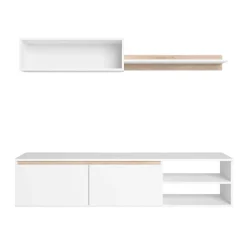 Composición de salón Súper Ego blanco mate/Sahara 160 cm