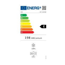 Congelador horizontal VOK EVF-194CDEW sistema estático 194L luz LED E blanco 81,8 cm