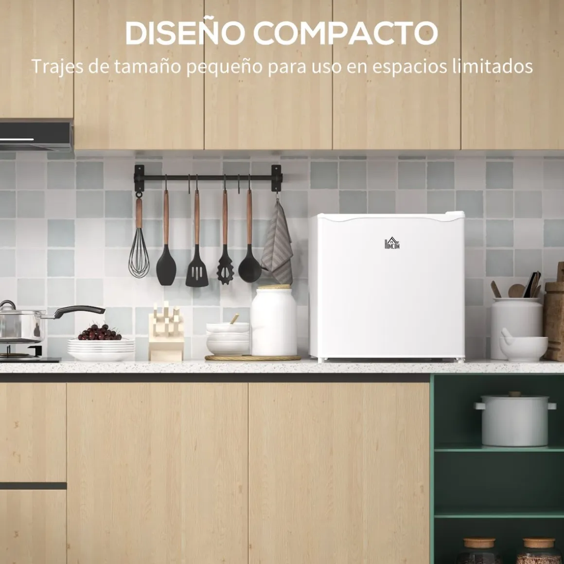 Congelador vertical Homcom 35L temperatura regulable E blanco 48,8 cm
