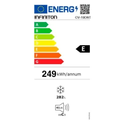 Congelador Vertical Infiniton Cv 19dst No Frost 282l E Negro
