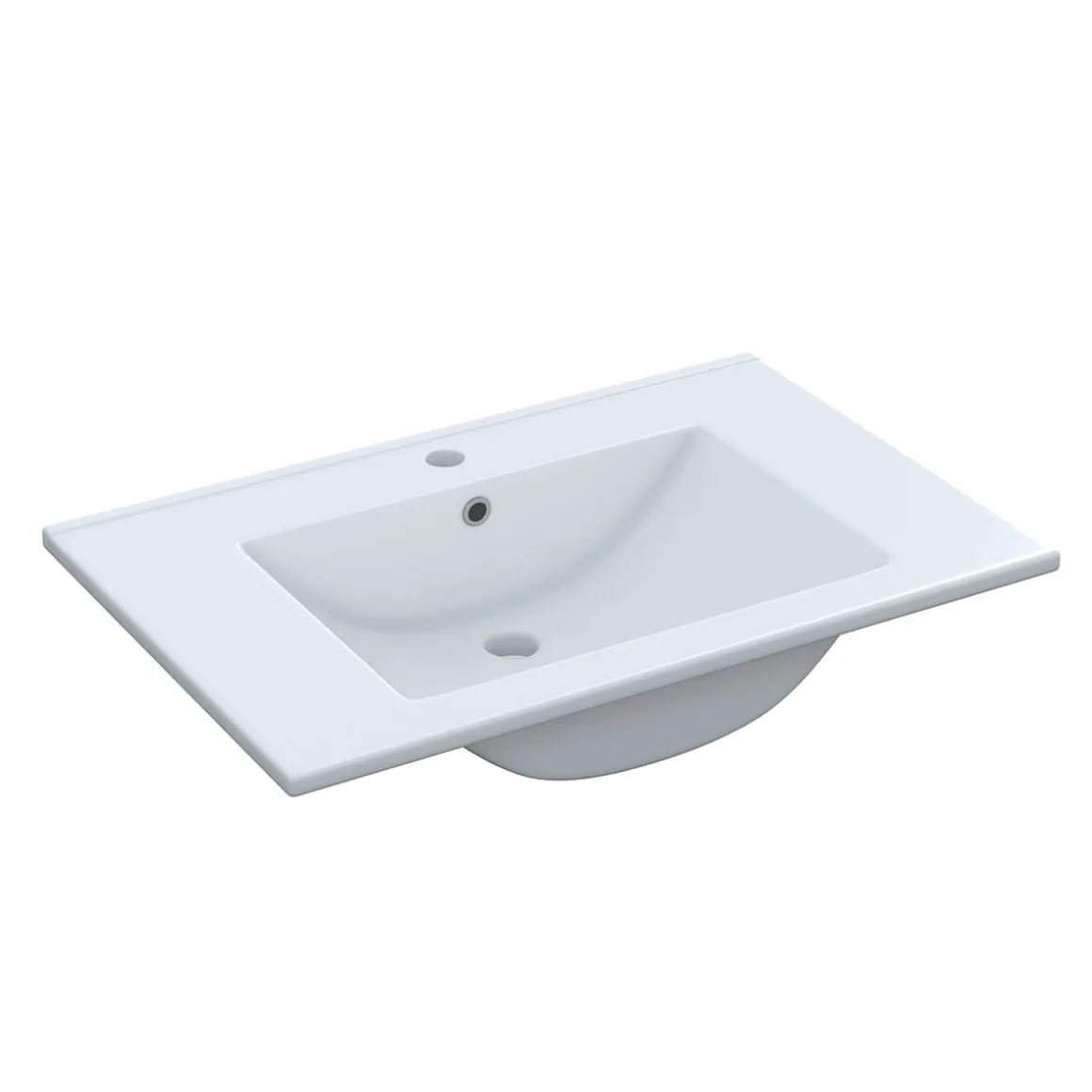 Conjunto de baño Aktiva con espejo y lavabo blanco 80 cm