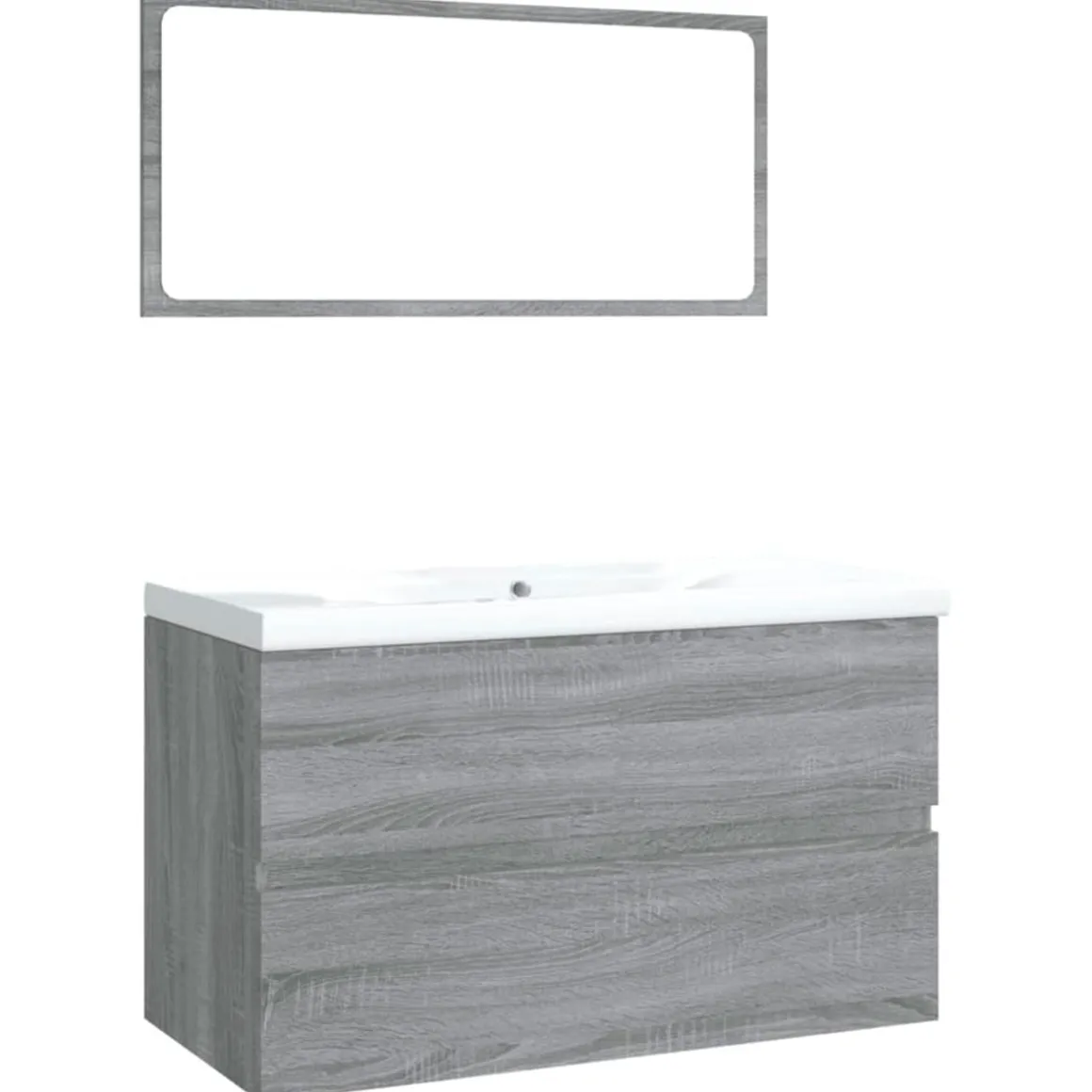 Conjunto de baño San Cristóbal madera gris 45x80x39,5 cm