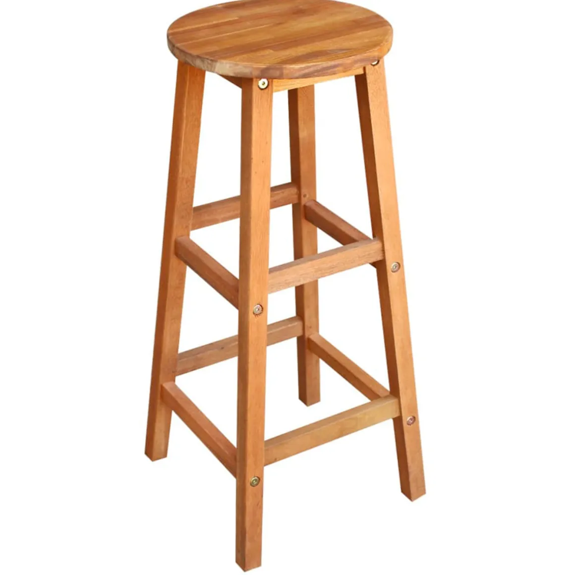 Conjunto de cocina Guadalupe 1 mesa alta + 6 taburetes madera natural
