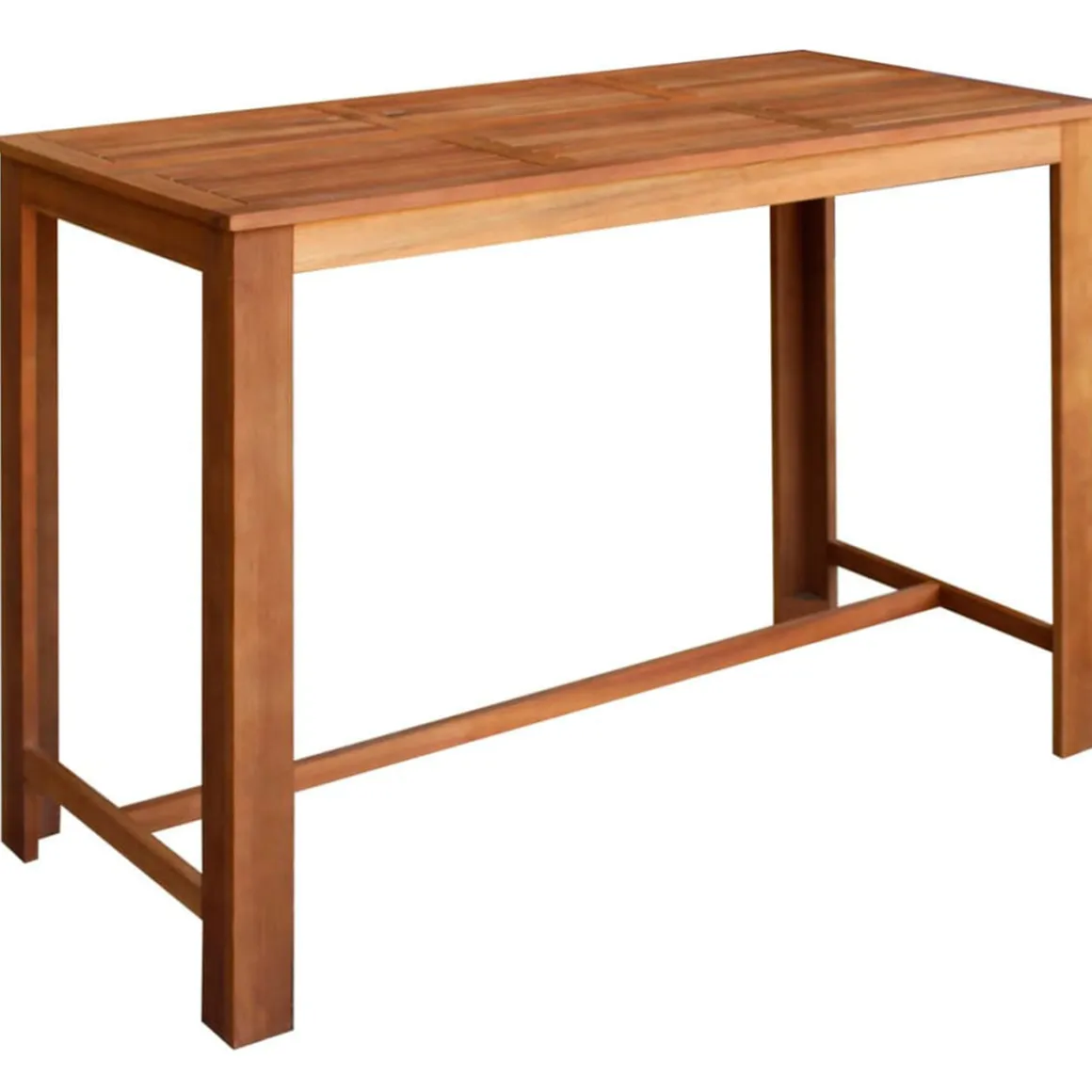 Conjunto de cocina Guadalupe 1 mesa alta + 6 taburetes madera natural